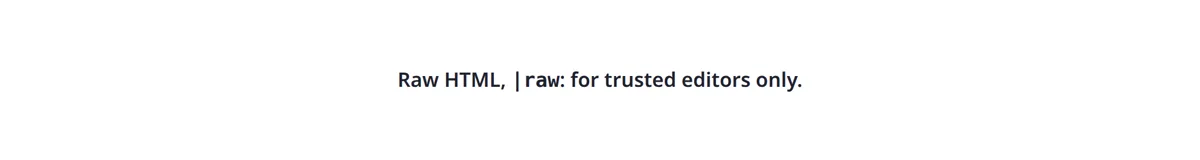 The html_raw block, rendered