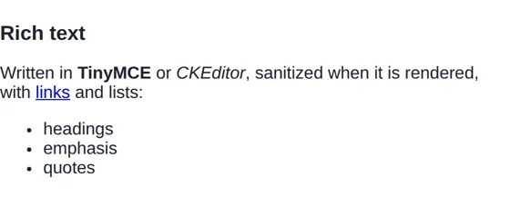 The rich_text block